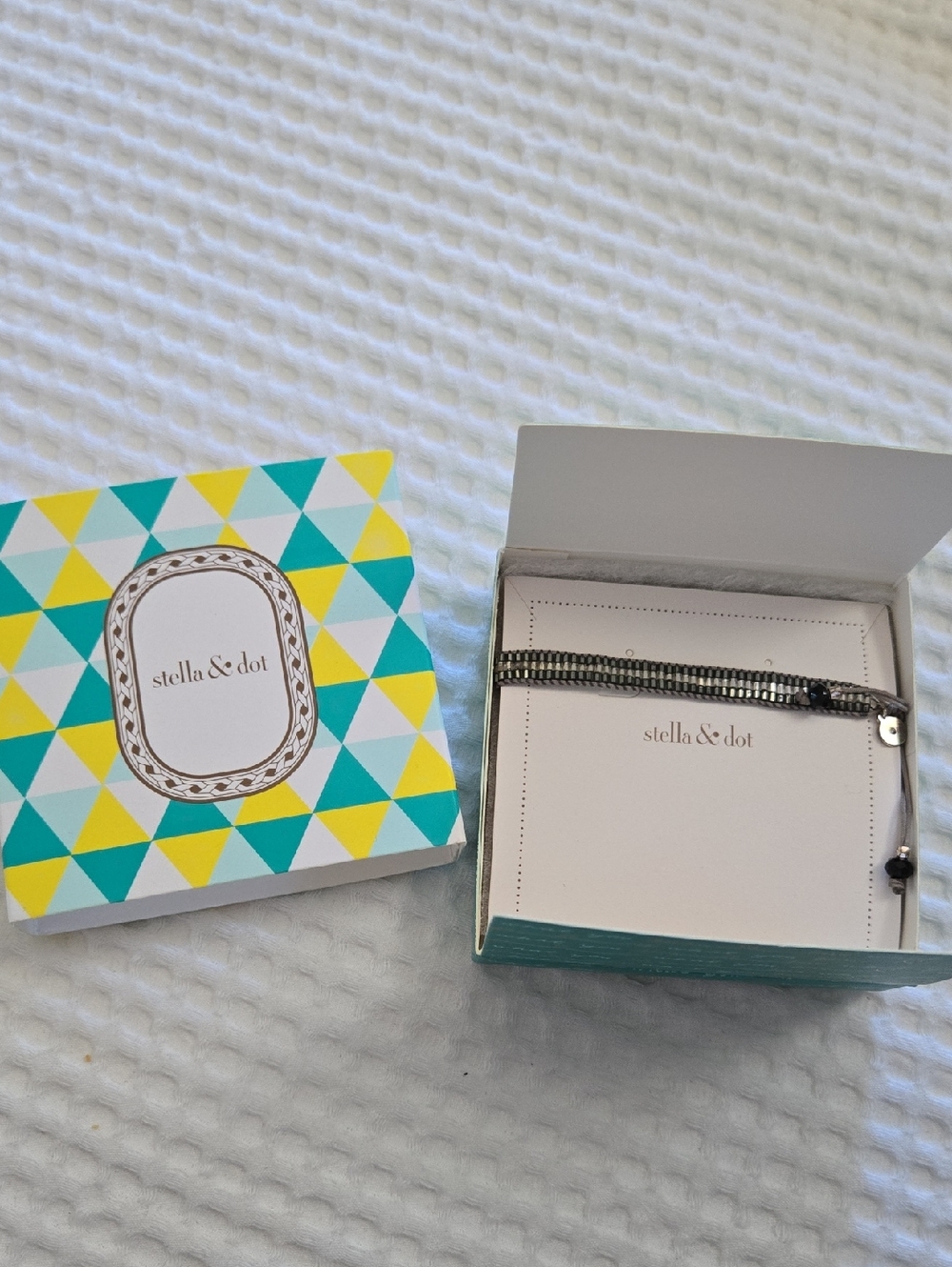 Stella & Dot Farren Pulley bracelet silver
